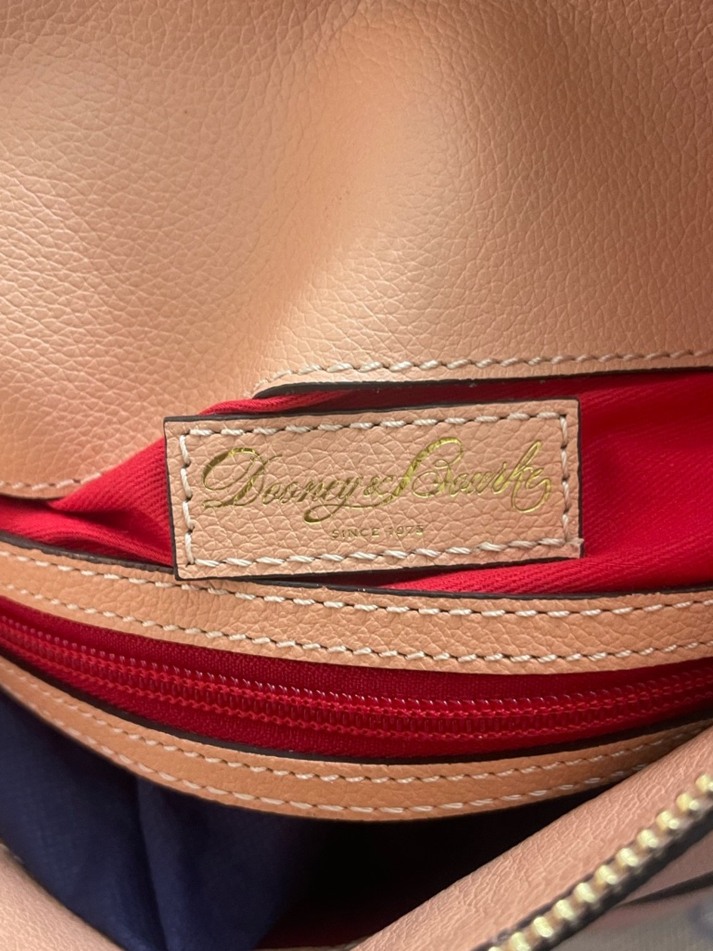 Dooney & Bourke pebbled satchel pink leather Florentine cross body tassel purse - Picture 11 of 11